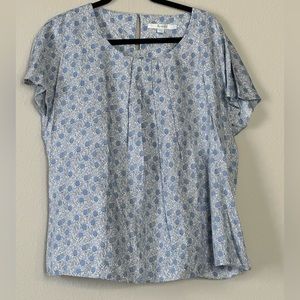 Boden top size 16 silk blue women’s blouse